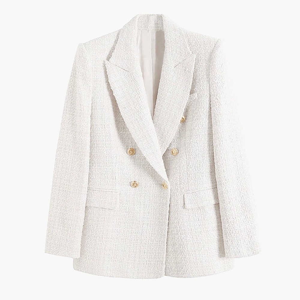 Commense Old Money Aesthetics Tweed Blazer XS NWT